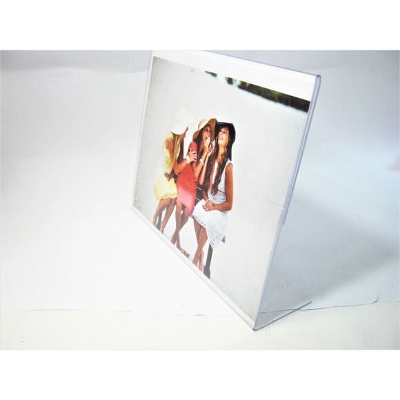 Borderless Photo Frame Picture Holder Horizontal Easel display Stand 10x8 inch - Picture 5 of 6